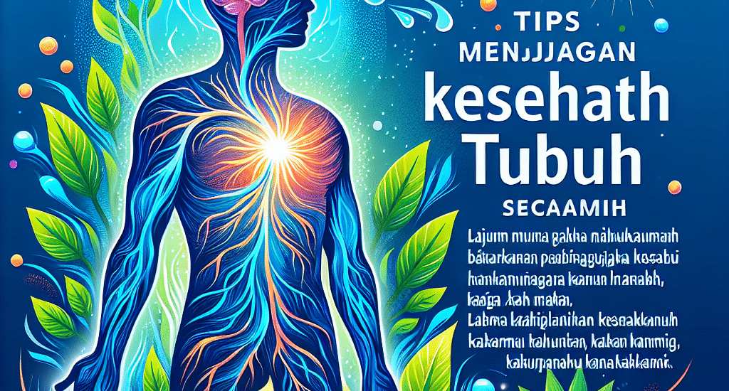Tips Menjaga Kesehatan Tubuh Secara Alami